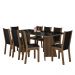 Conjunto Sala de Jantar Mesa Tampo de Vidro 8 Cadeiras Rustic/Preto Justine Madesa