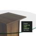 Conjunto Sala de Jantar Mesa Tampo de Vidro Redondo 4 Cadeiras Rustic/Silver Mile Madesa