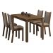 Conjunto Sala de Jantar Rosa Madesa Mesa com 4 Cadeiras - Rustic/Crema/Pérola