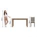 Conjunto Sala de Jantar Rosa Madesa Mesa com 4 Cadeiras - Rustic/Crema/Pérola