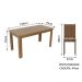 Conjunto Sala de Jantar Rosie Madesa Mesa Tampo de Madeira com 4 Cadeiras - Rustic/Bege Marrom