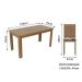 Conjunto Sala de Jantar Rosie Madesa Mesa Tampo de Madeira com 4 Cadeiras - Rustic/Hibiscos