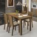 Conjunto Sala de Jantar Rosie Madesa Mesa Tampo de Madeira com 4 Cadeiras - Rustic/Lírio Bege