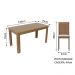 Conjunto Sala de Jantar Rosie Madesa Mesa Tampo de Madeira com 4 Cadeiras - Rustic/Pérola
