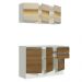 Cozinha Compacta 100% MDF Madesa Smart 120 cm Modulada Com Balcão e Tampo