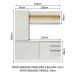 Cozinha Compacta 100% MDF Madesa Smart 170 cm Modulada Com Armário, Balcão e Tampo - Frentes Branco Brilho