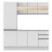 Cozinha Compacta 100% MDF Madesa Smart 170 cm Modulada Com Armário, Balcão e Tampo