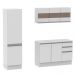 Cozinha Compacta 100% MDF Madesa Smart 170 cm Modulada Com Armário, Balcão e Tampo