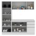 Cozinha Compacta 100% MDF Madesa Smart 170 cm Modulada Com Armário, Balcão e Tampo