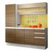Cozinha Compacta 100% MDF Madesa Smart 170 cm Modulada Com Armário, Balcão e Tampo