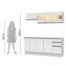 Cozinha Compacta 100% MDF Madesa Smart 180 cm Modulada Com Balcão e Tampo