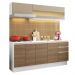 Cozinha Compacta 100% MDF Madesa Smart 180 cm Modulada Com Balcão e Tampo