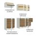 Cozinha Compacta 100% MDF Madesa Smart 180 cm Modulada Com Balcão e Tampo