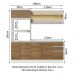 Cozinha Compacta 100% MDF Madesa Smart 190 cm Com Armário, Balcão e Tampo