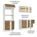 Cozinha Compacta 100% MDF Madesa Smart 190 cm Com Armário, Balcão e Tampo