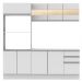 Cozinha Compacta 100% MDF Madesa Smart 190 cm Com Armário, Balcão e Tampo