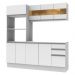 Cozinha Compacta 100% MDF Madesa Smart 190 cm Com Armário, Balcão e Tampo