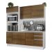Cozinha Compacta Madesa 100% MDF Acordes 8 Portas - Branco/Rustic