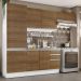 Cozinha Compacta Madesa 100% MDF Acordes Com Armário e Balcão - Branco/Rustic