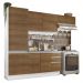 Cozinha Compacta Madesa 100% MDF Acordes Com Armário e Balcão - Branco/Rustic