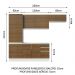 Cozinha Compacta Madesa 100% MDF Acordes Com Armário e Balcão - Branco/Rustic