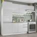 Cozinha Compacta Madesa 100% MDF Acordes com Armário e Balcão - Portas Branco Brilho