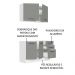 Cozinha Compacta Madesa Agata 120001 com Armário e Balcão (Sem Tampo e Pia) - Branco/Cinza