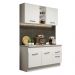 Cozinha Compacta Madesa Agata 150001 com Armário e Balcão (Com Tampo) - Branco