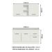 Cozinha Compacta Madesa Agata 150001 com Armário e Balcão (Com Tampo) - Branco