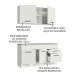 Cozinha Compacta Madesa Agata 150001 com Armário e Balcão (Com Tampo) - Branco