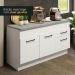 Cozinha Compacta Madesa Agata 150001 com Armário e Balcão (Com Tampo) - Branco