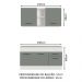 Cozinha Compacta Madesa Agata 150001 com Armário e Balcão (Com Tampo) - Branco/Cinza