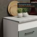 Cozinha Compacta Madesa Agata 150001 com Armário e Balcão (Com Tampo) - Branco/Cinza