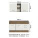 Cozinha Compacta Madesa Agata 150001 com Armário e Balcão (Com Tampo) - Rustic/Branco