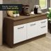 Cozinha Compacta Madesa Agata 150001 com Armário e Balcão (Com Tampo) - Rustic/Branco