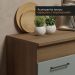 Cozinha Compacta Madesa Agata 150001 com Armário e Balcão (Com Tampo) - Rustic/Cinza