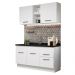 Cozinha Compacta Madesa Agata 150002 com Armário e Balcão (Sem Tampo e Pia) - Branco