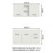 Cozinha Compacta Madesa Agata 150002 com Armário e Balcão (Sem Tampo e Pia) - Branco