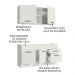 Cozinha Compacta Madesa Agata 150002 com Armário e Balcão (Sem Tampo e Pia) - Branco