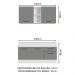 Cozinha Compacta Madesa Agata 150002 com Armário e Balcão (Sem Tampo e Pia) - Branco/Cinza