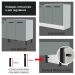 Cozinha Compacta Madesa Agata 150002 com Armário e Balcão (Sem Tampo e Pia) - Branco/Cinza