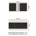 Cozinha Compacta Madesa Agata 150002 com Armário e Balcão (Sem Tampo e Pia) - Branco/Preto