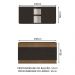 Cozinha Compacta Madesa Agata 150002 com Armário e Balcão (Sem Tampo e Pia) - Rustic/Preto
