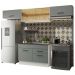Cozinha Compacta Madesa Agata 280001 com Armário e Balcão - Branco/Cinza