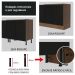 Cozinha Compacta Madesa Agata 280001 com Armário e Balcão - Rustic/Preto