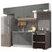 Cozinha Compacta Madesa Agata 280002 com Armário e Balcão - Branco/Cinza
