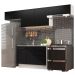 Cozinha Compacta Madesa Agata 280002 com Armário e Balcão - Branco/Preto