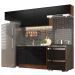 Cozinha Compacta Madesa Agata 280002 com Armário e Balcão - Rustic/Preto