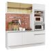 Cozinha Compacta Madesa Diamante Pop com Armário, Balcão e Tampo - Branco