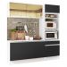 Cozinha Compacta Madesa Diamante Pop com Armário, Balcão e Tampo - Branco/Preto